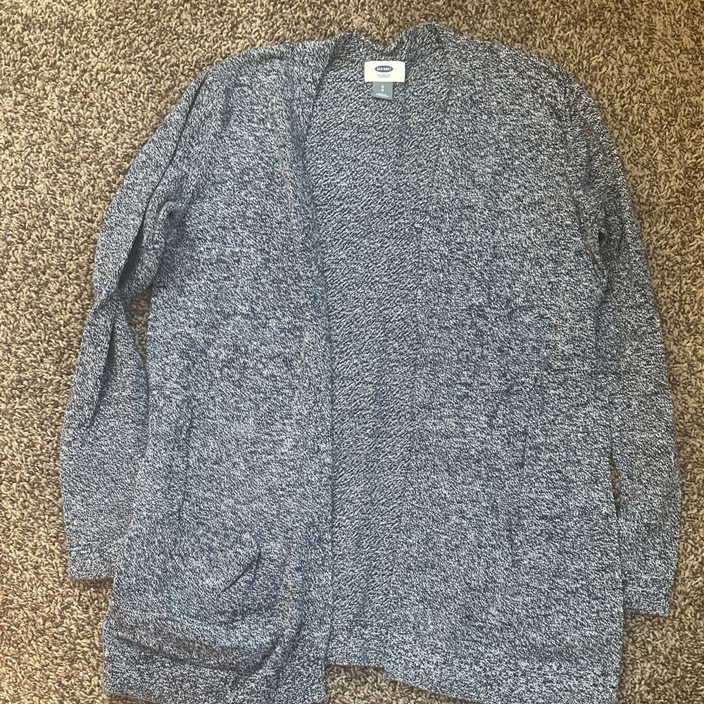 Old Navy Heathered Navy Cardigan